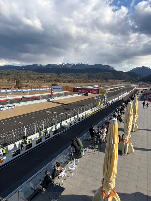 Elevated view captured of Motorpark Bulgaria racetrack near Dospey