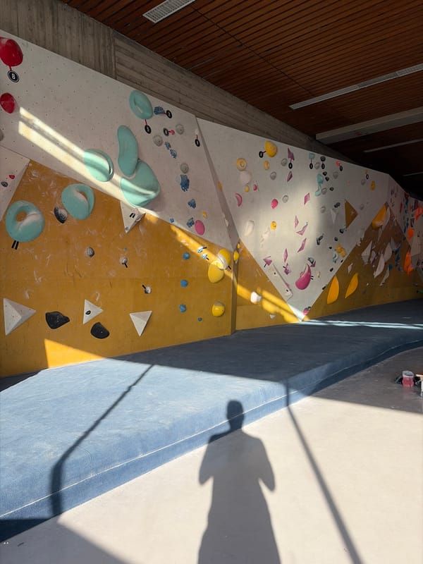 Climbing gym interior documented in Rotterdam