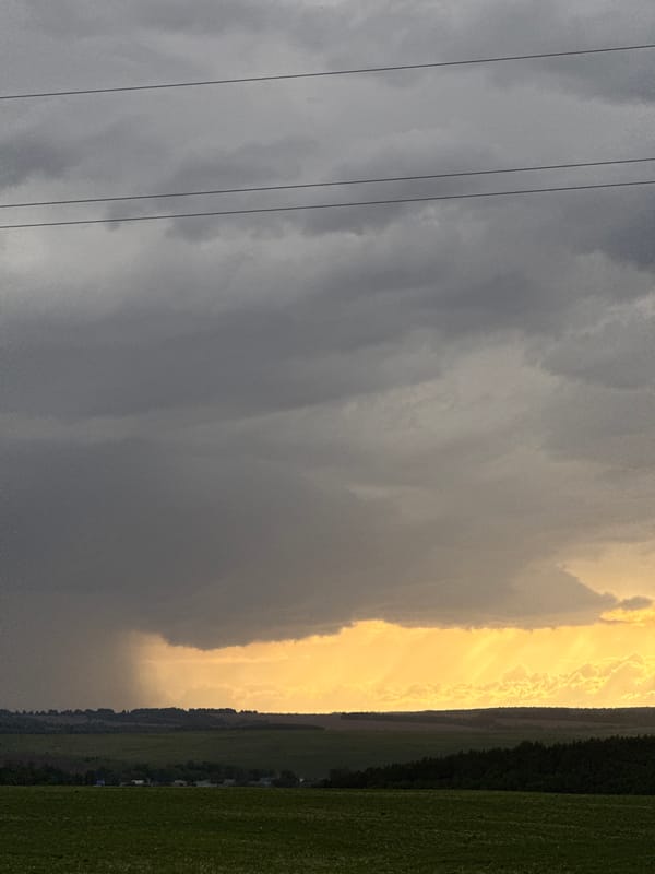 Dramatic storm clouds observed over Крынды, Russia