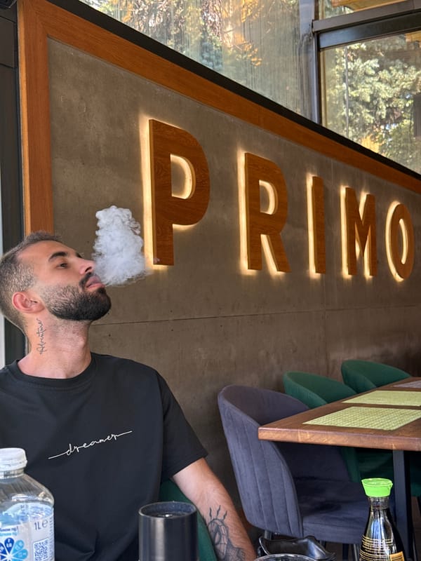 Lunch at PRIMO restaurant during street construction in Shumen